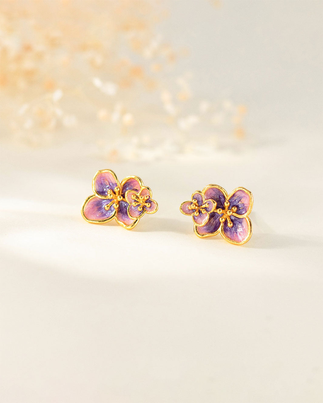Purple Alyssum Stud Earrings
