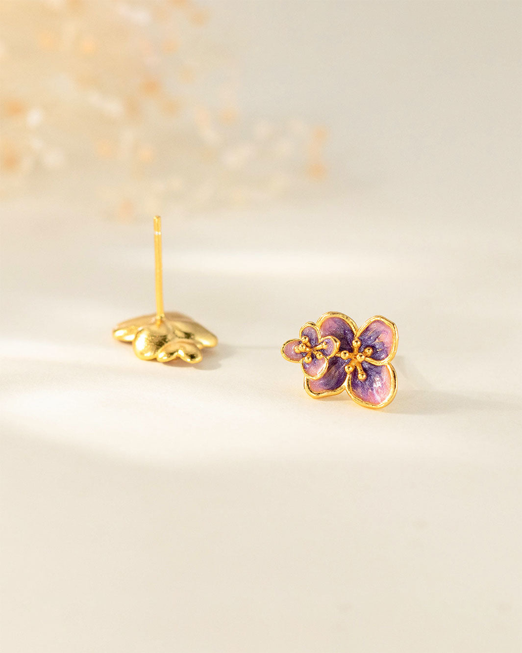 Purple Alyssum Stud Earrings