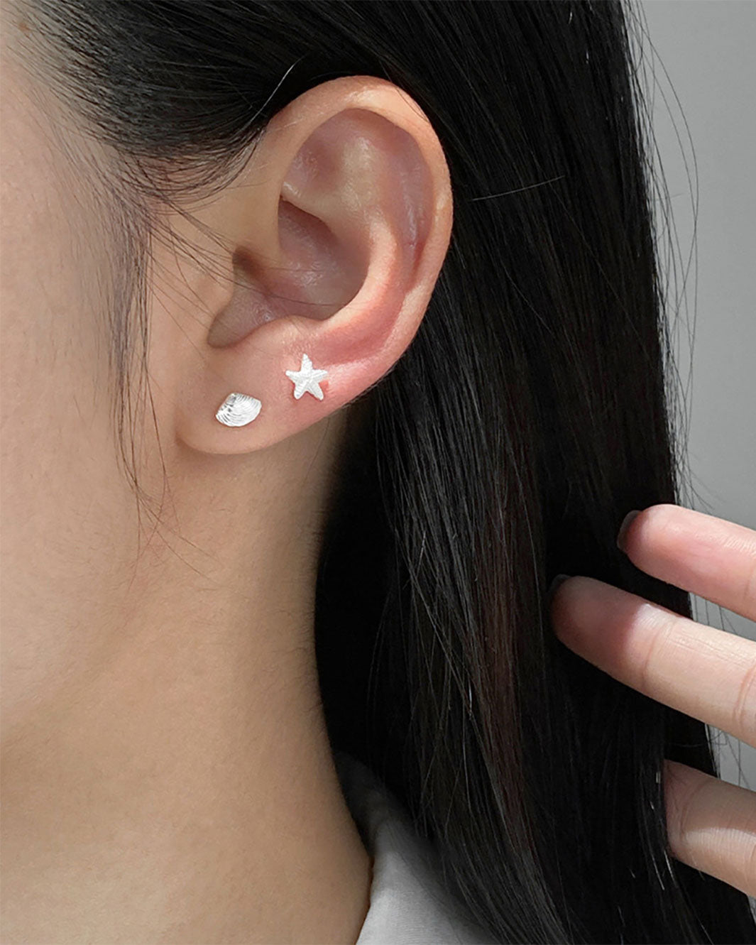 Shell and Starfish Stud Earrings