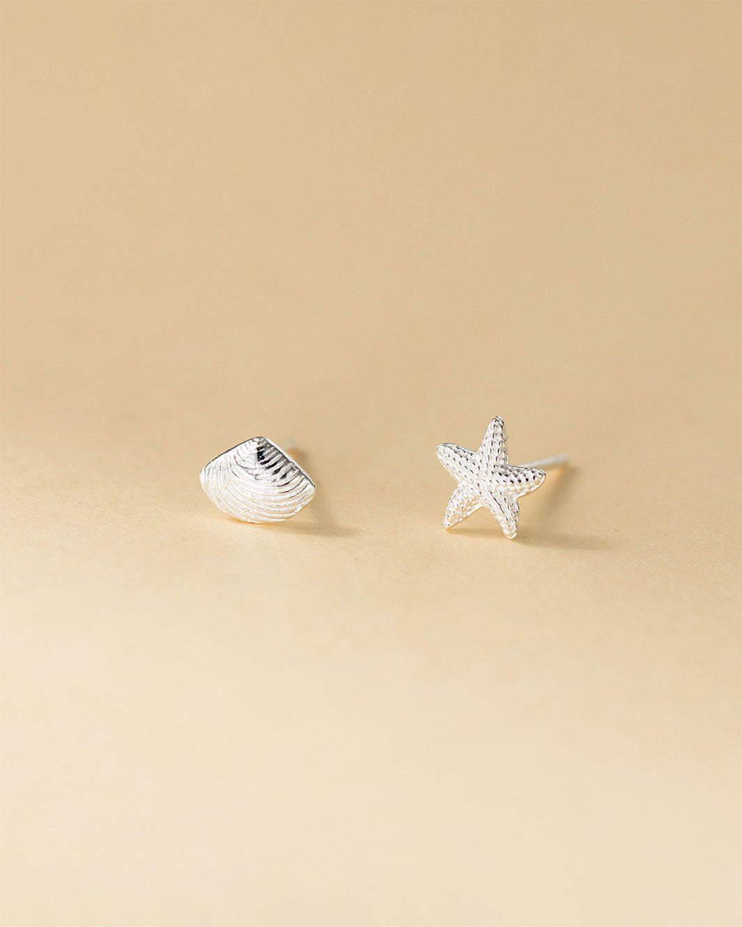 Shell and Starfish Stud Earrings