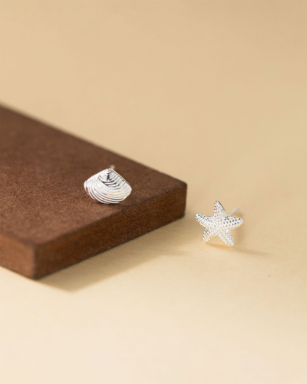 Shell and Starfish Stud Earrings
