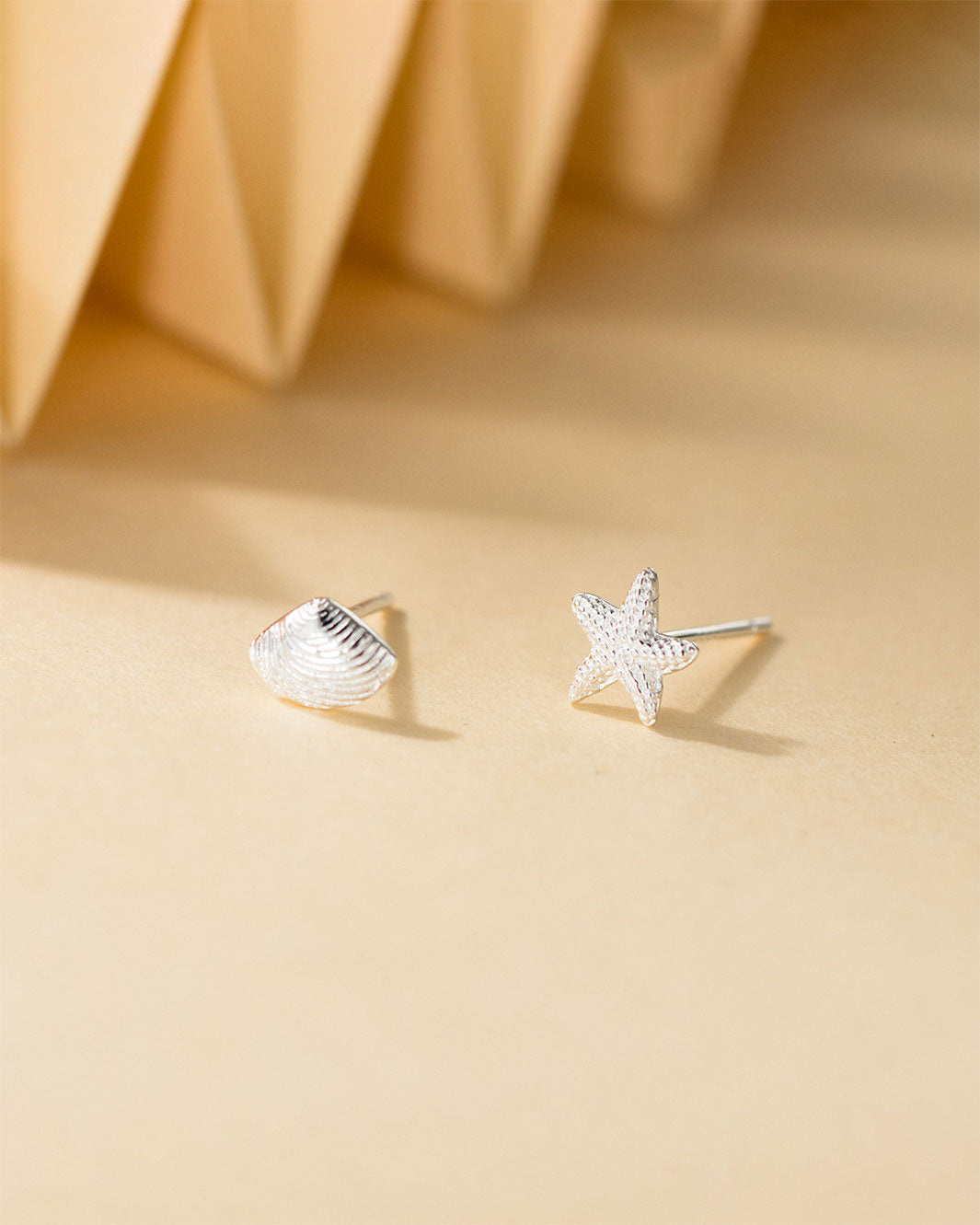 Shell and Starfish Stud Earrings