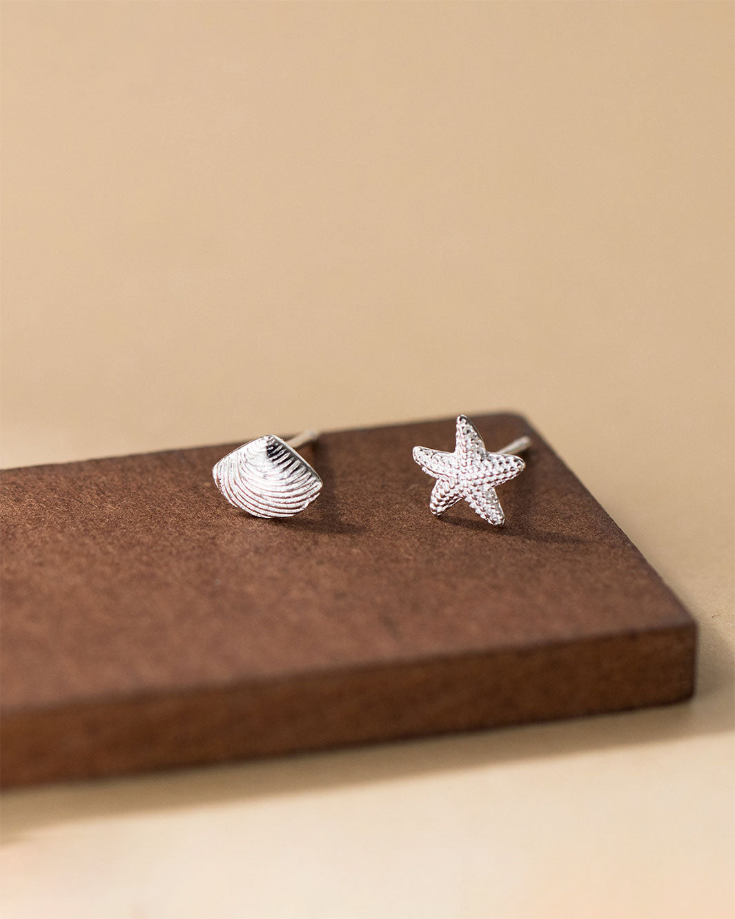 Shell and Starfish Stud Earrings
