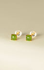 Jade Cabochon Stud Earrings