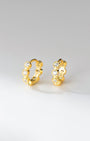 Bubble Bezel Hoop Earrings