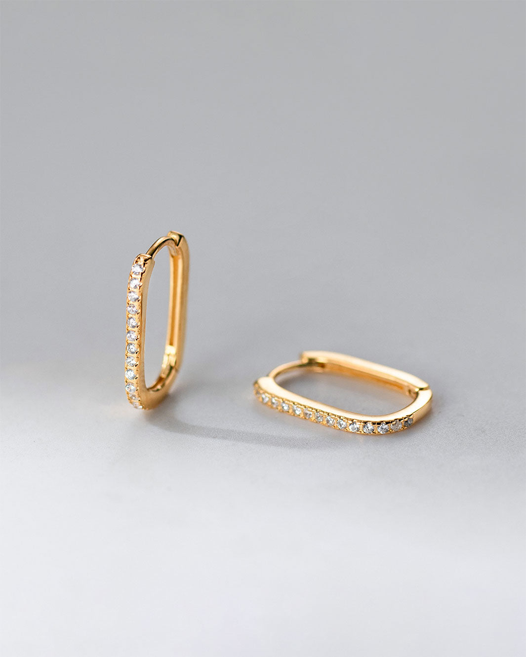 Elodie Slim Pavé Hoop Earrings