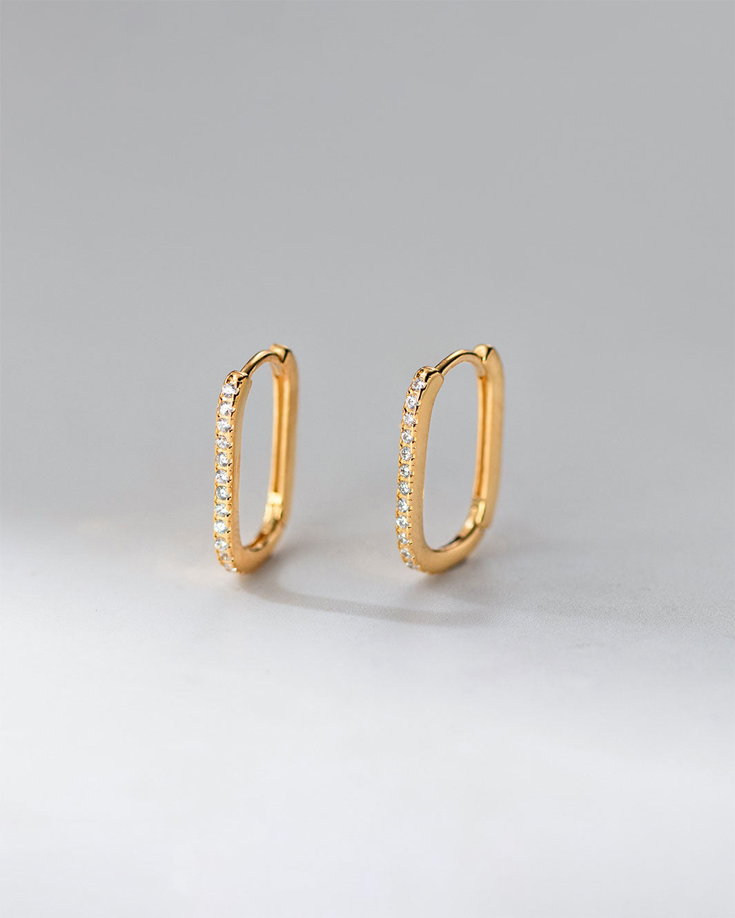 Elodie Slim Pavé Hoop Earrings