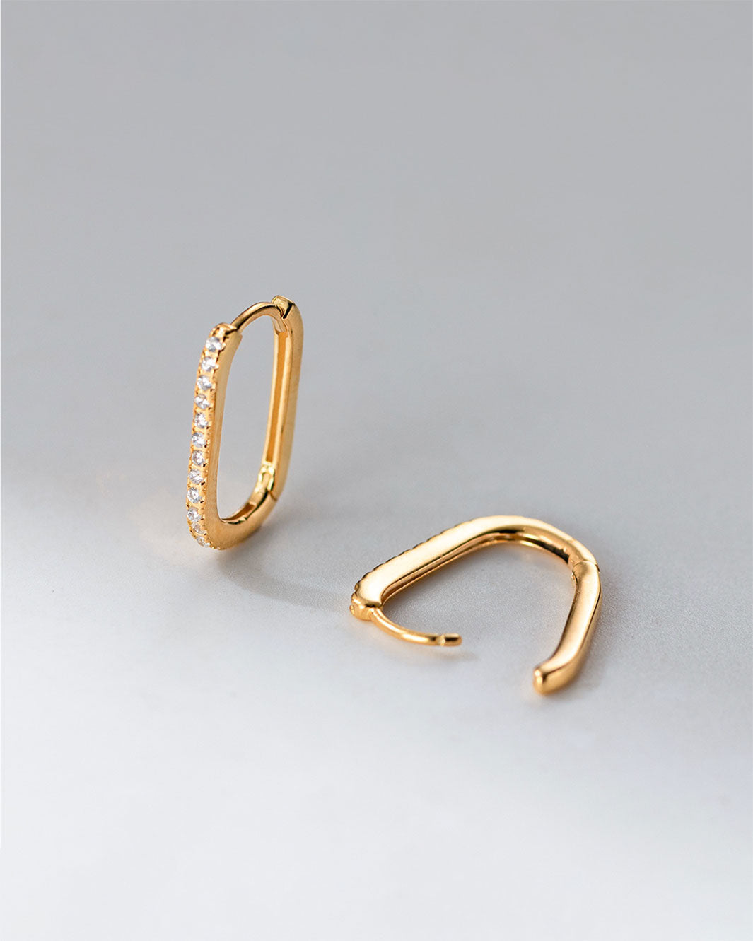 Elodie Slim Pavé Hoop Earrings