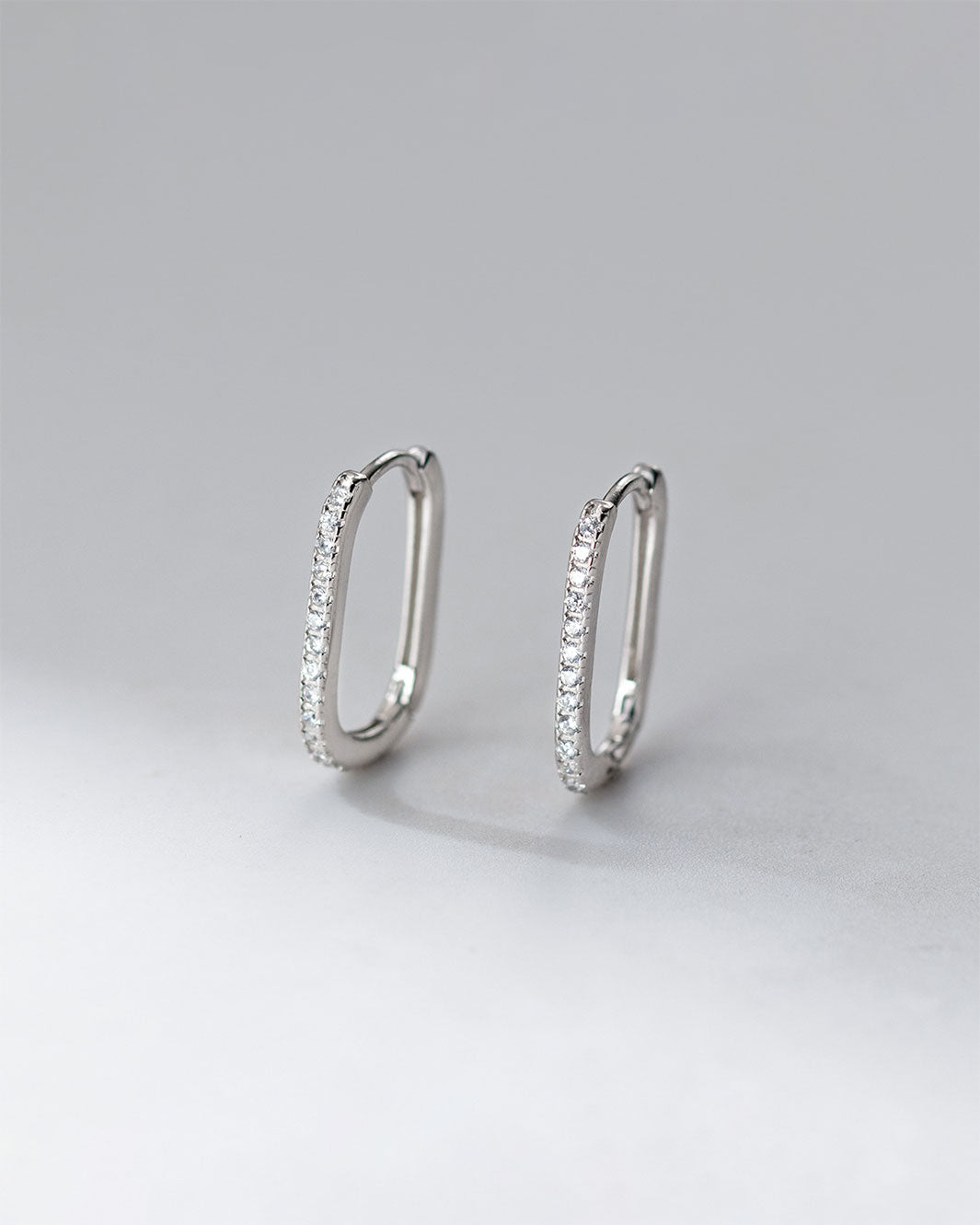 Elodie Slim Pavé Hoop Earrings