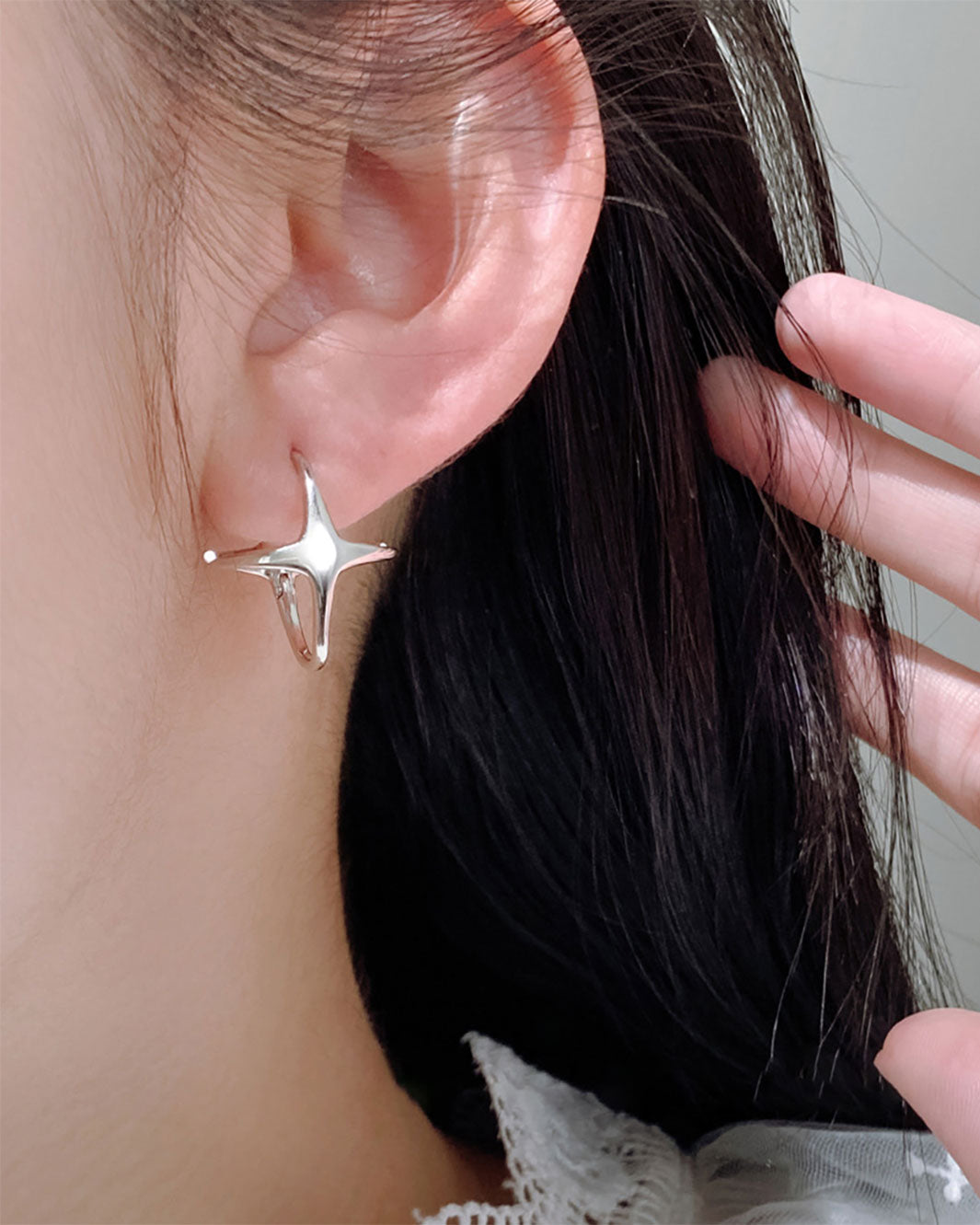Astrid Radiant Star Hoop Earrings