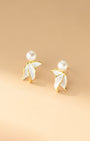 Naia Pearl Fishtail Drop Earrings