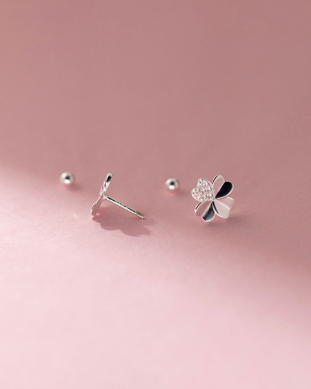 Maeve Clover Barbell Earrings