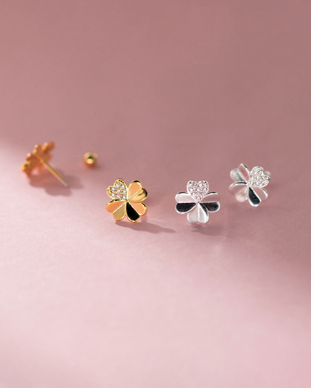 Maeve Clover Barbell Earrings