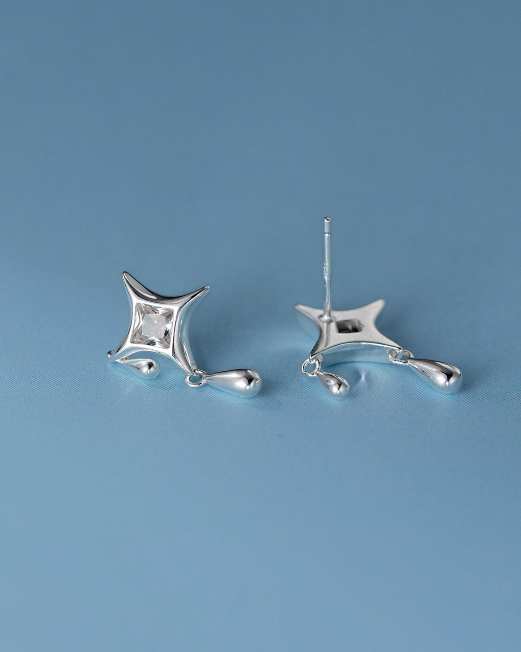 Mira Dewdrop Star Drop Earrings