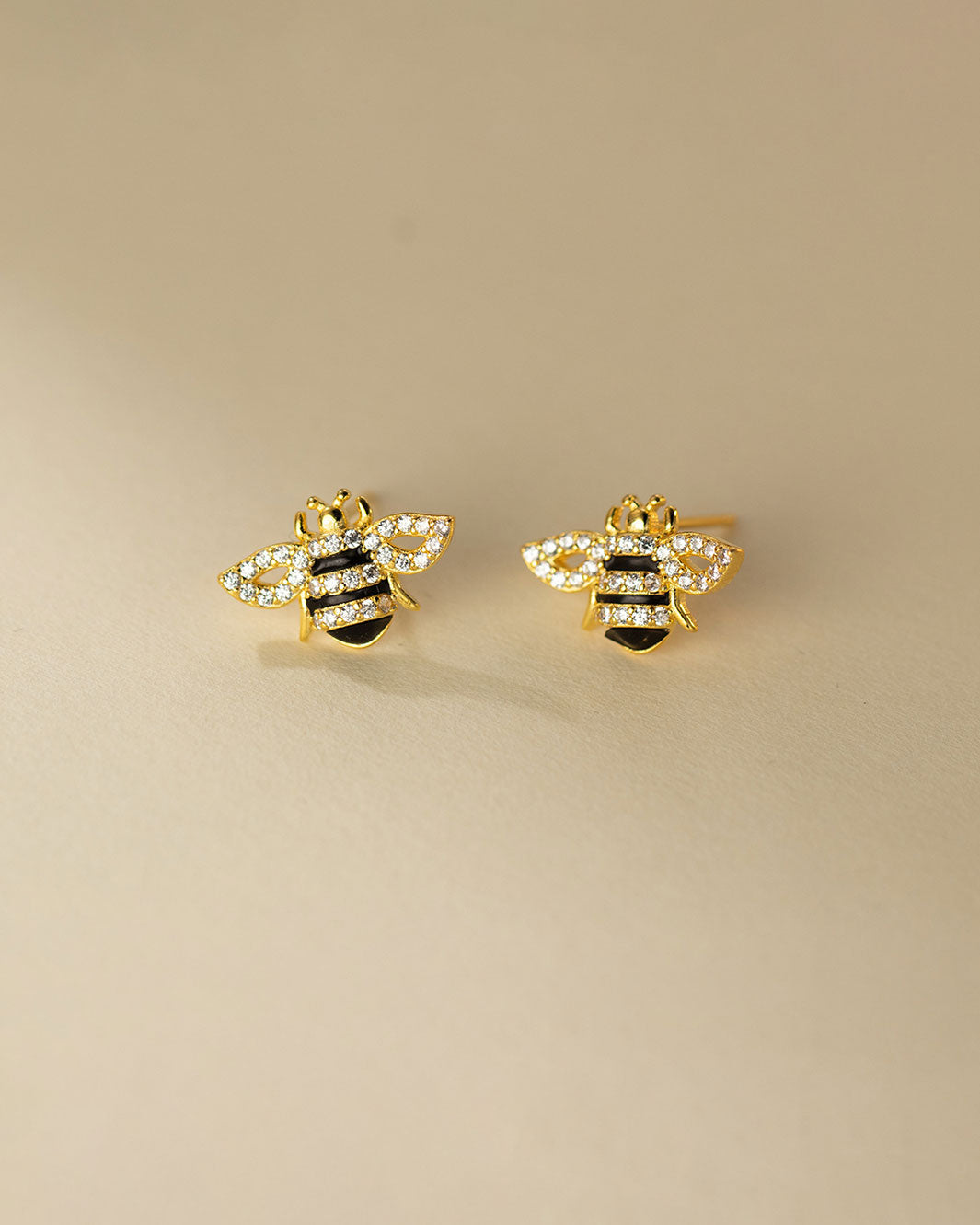 Honeybee Pavé Stud Earrings