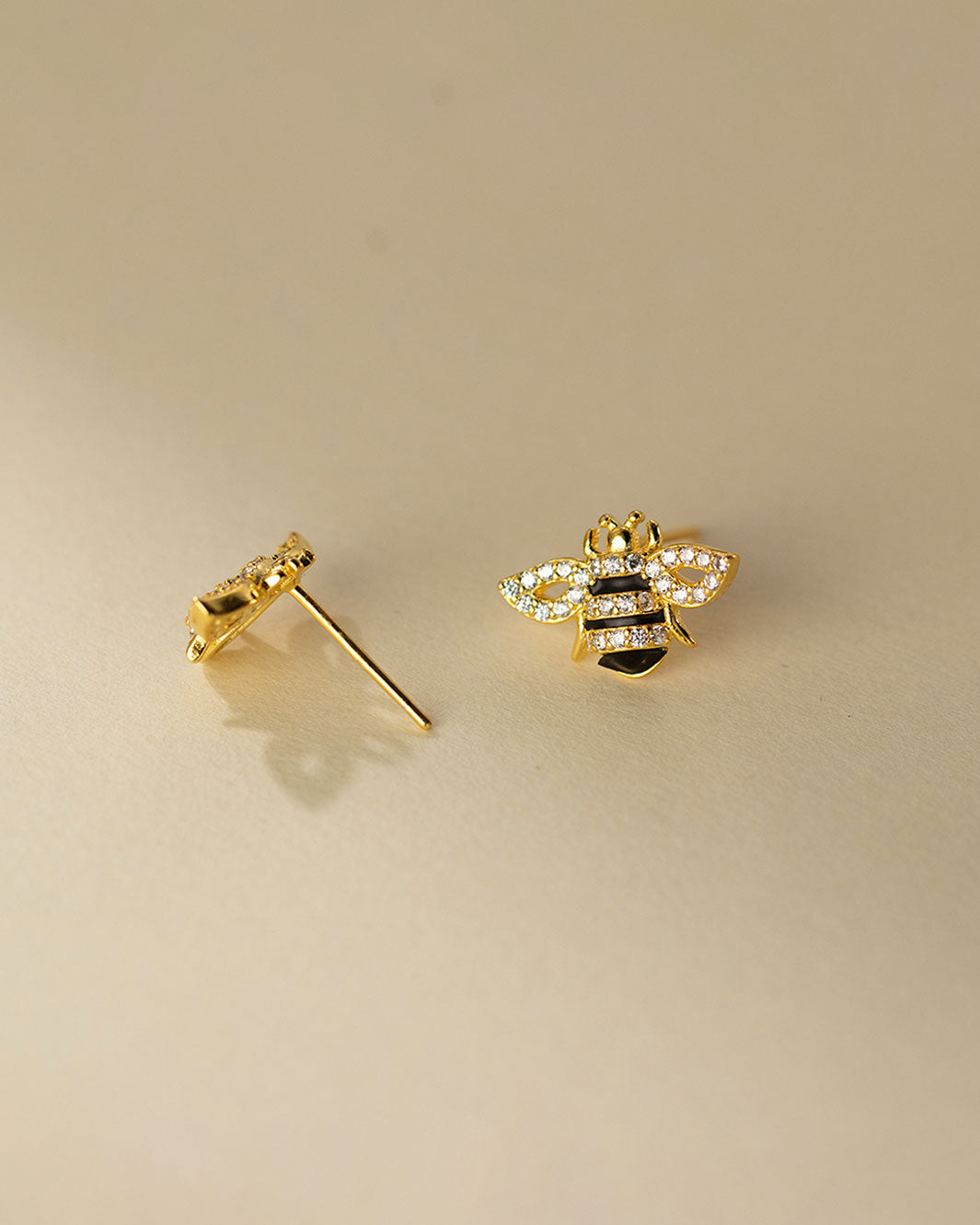 Honeybee Pavé Stud Earrings