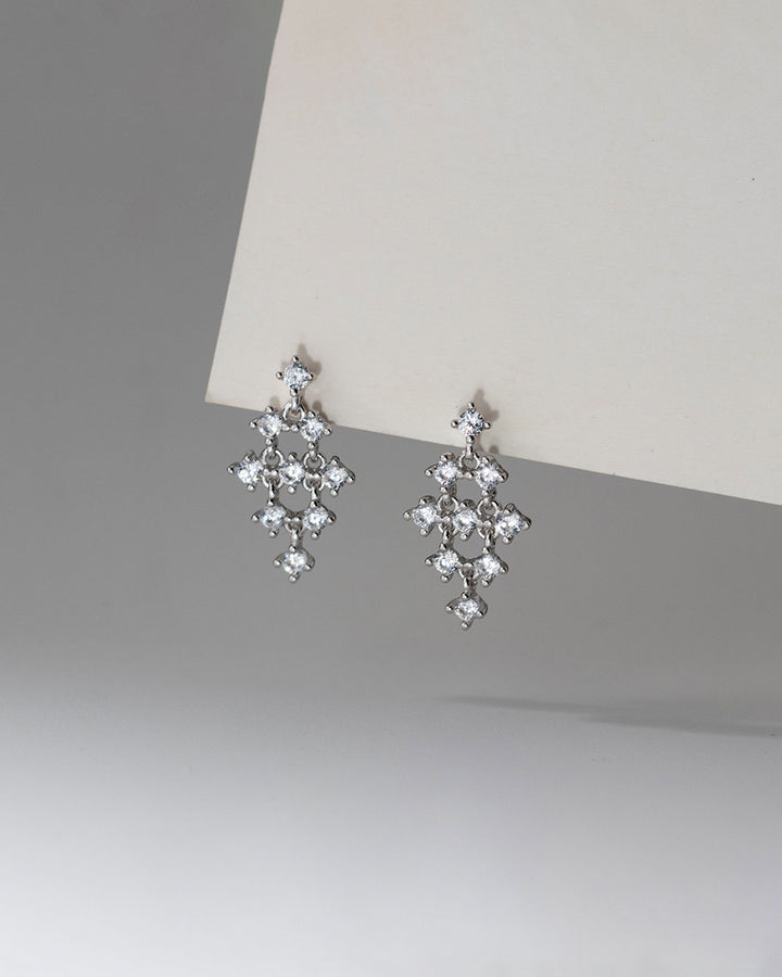 Sparkling Lattice Drop Earrings