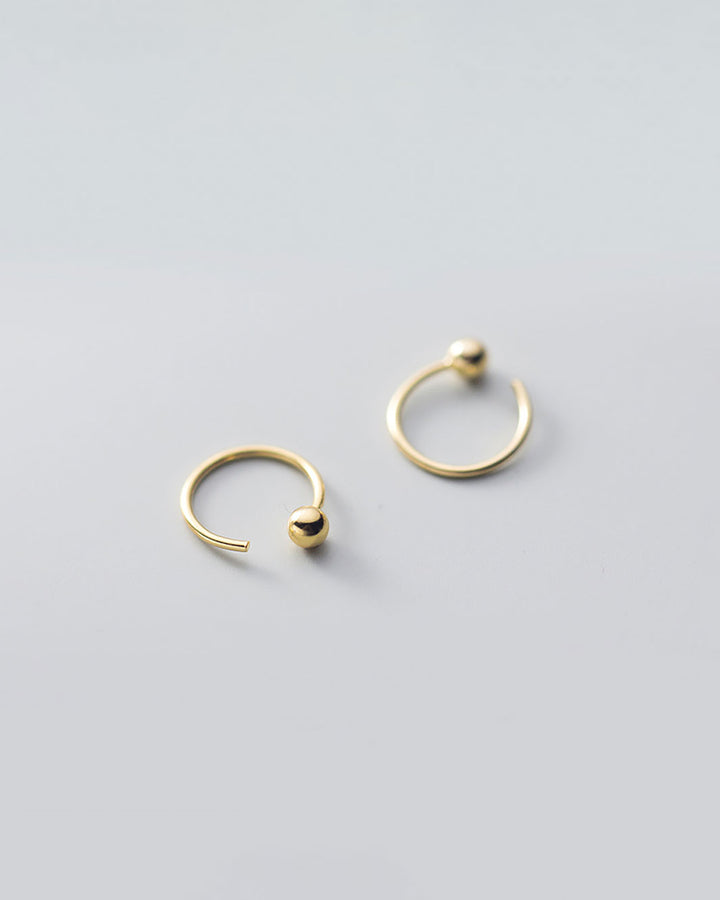 Ball Open Huggie Earrings