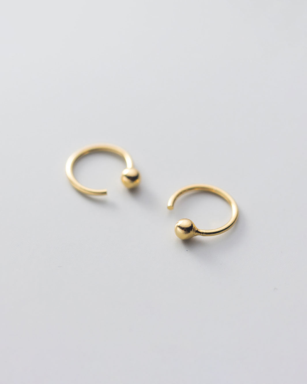 Ball Open Huggie Earrings