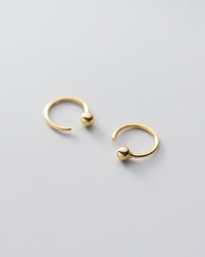 Ball Open Huggie Earrings