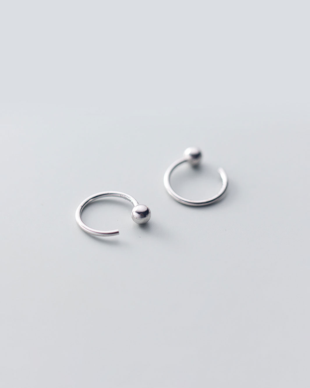 Ball Open Huggie Earrings
