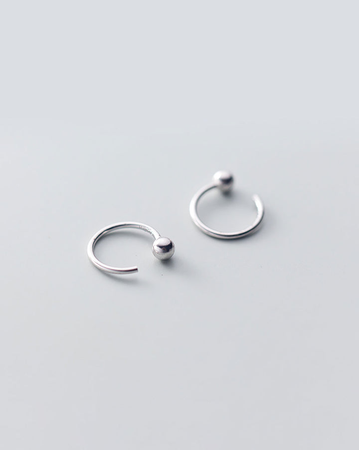 Ball Open Huggie Earrings