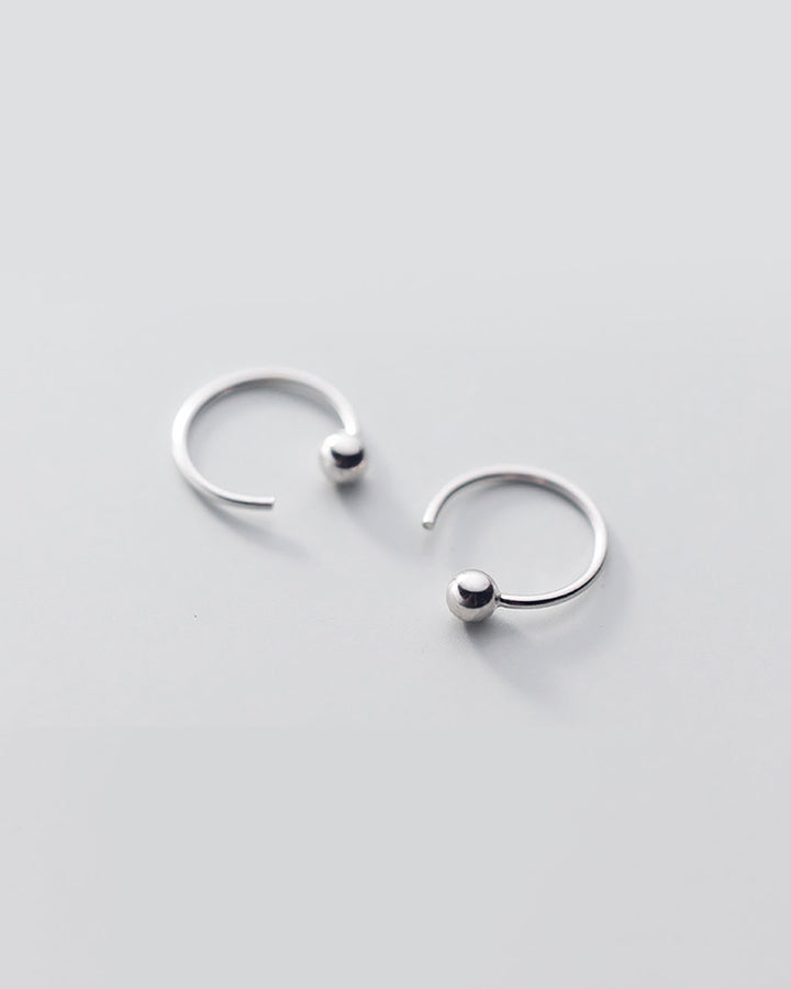 Ball Open Huggie Earrings