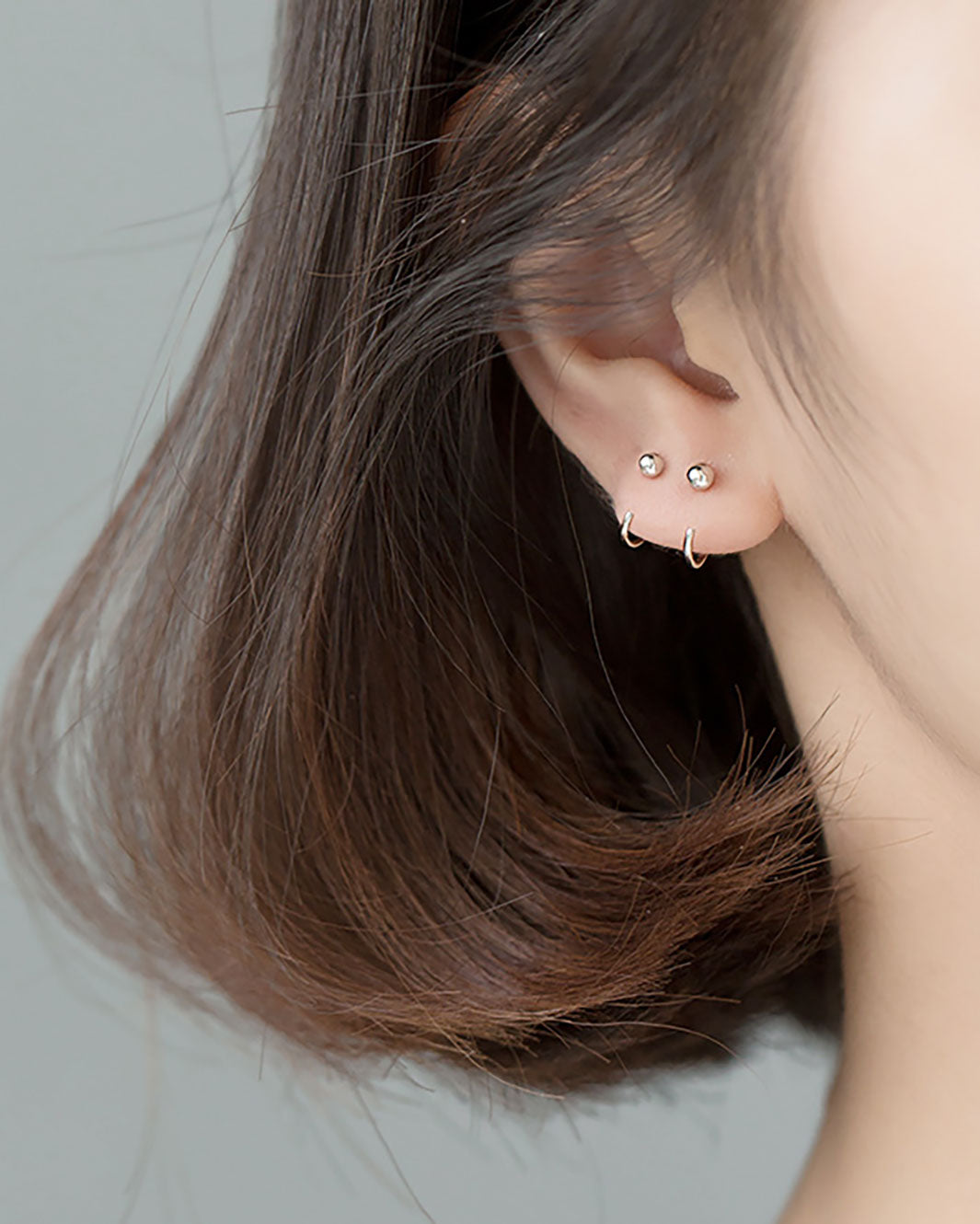 Ball Open Huggie Earrings