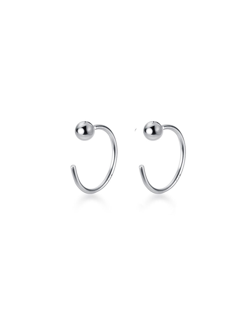 Ball Open Huggie Earrings