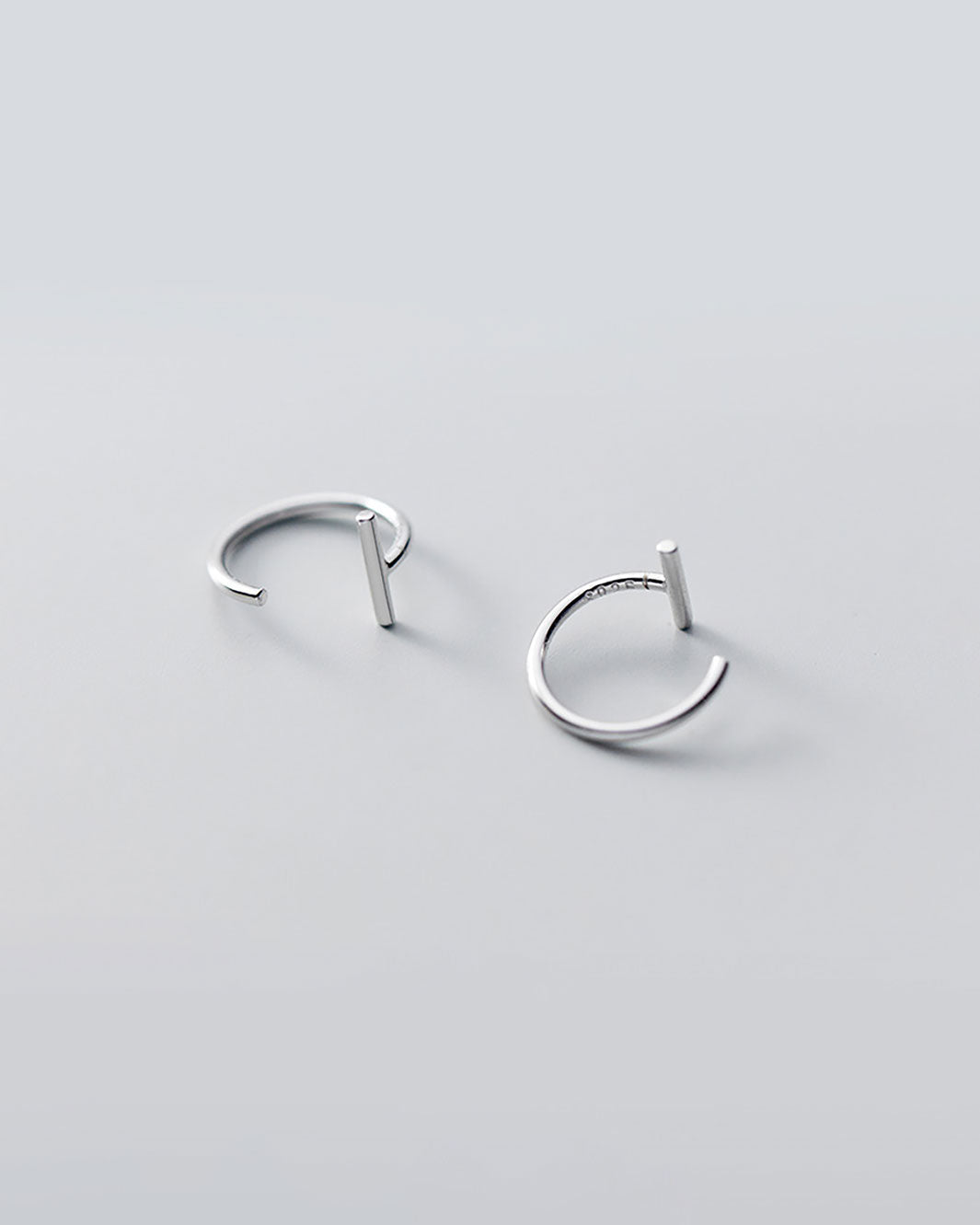 Bar Open Huggie Earrings
