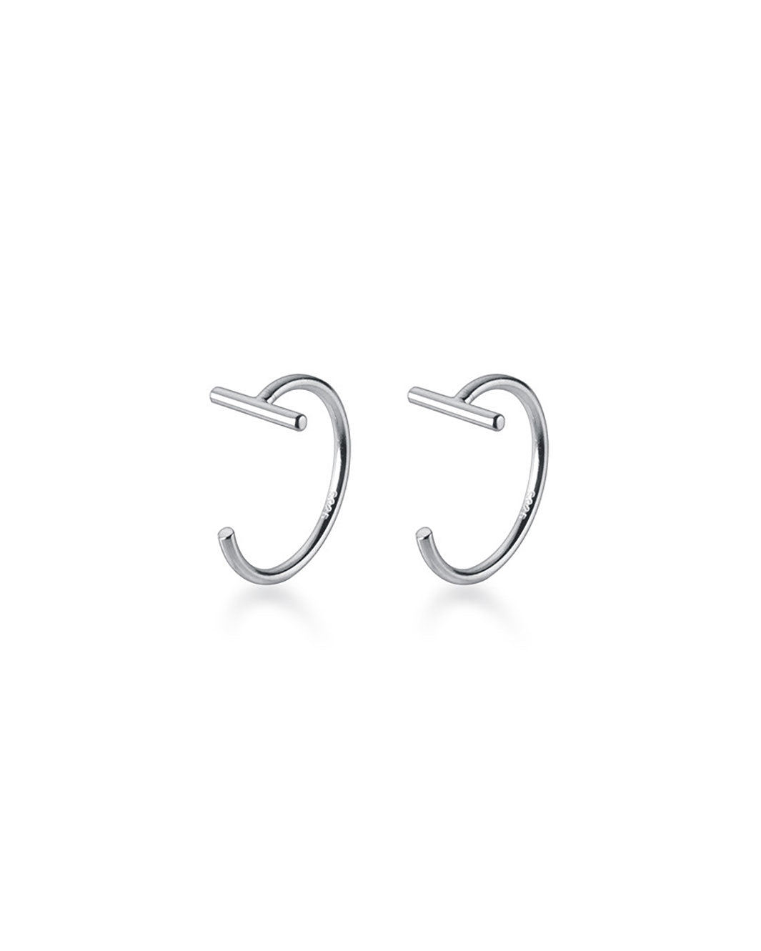 Bar Open Huggie Earrings