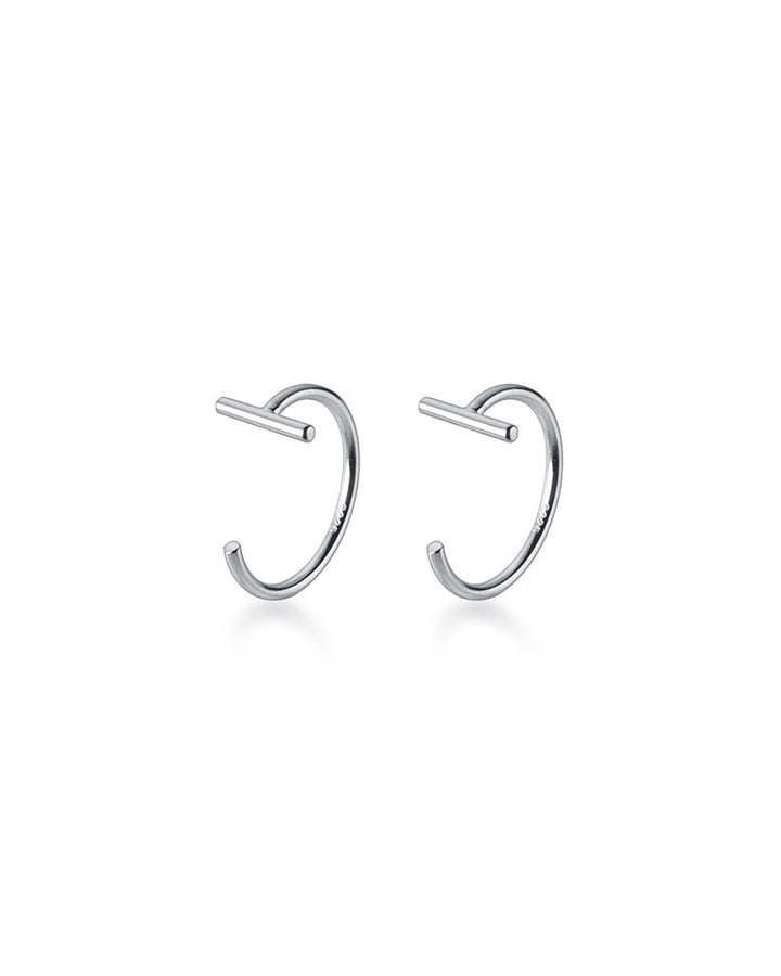 Bar Open Huggie Earrings
