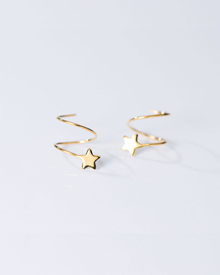Star Spiral Threader Earrings