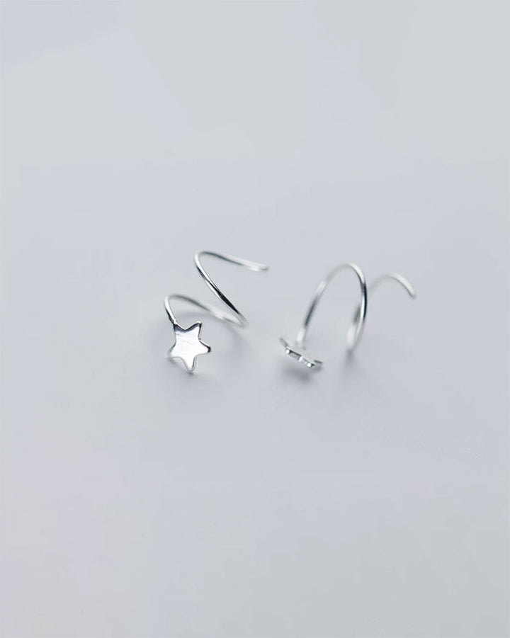 Star Spiral Threader Earrings