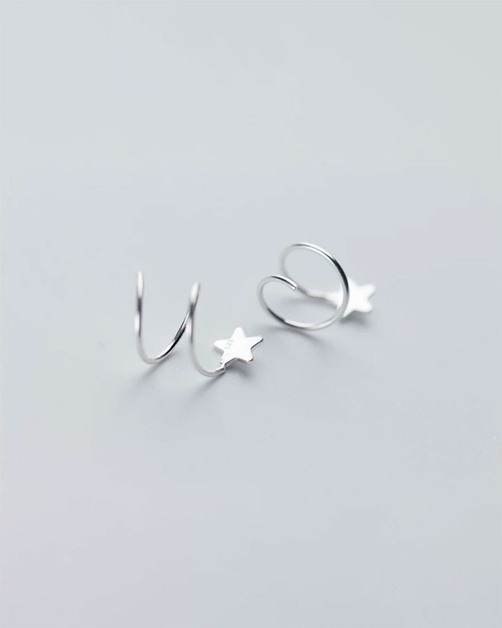 Star Spiral Threader Earrings