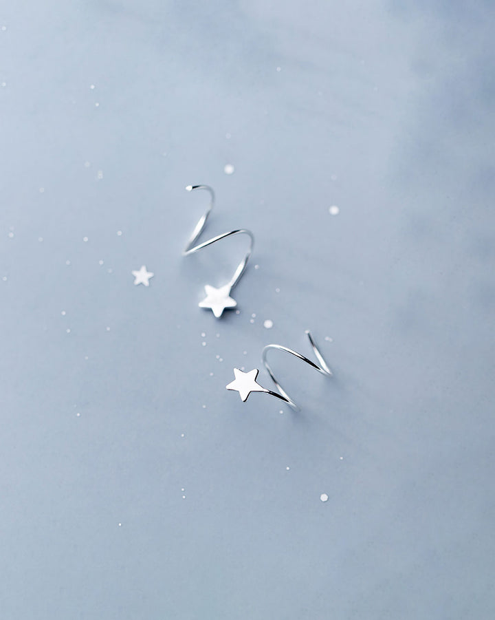 Star Spiral Threader Earrings