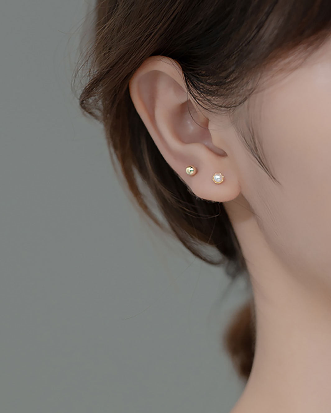 Pearl Barbell Earrings