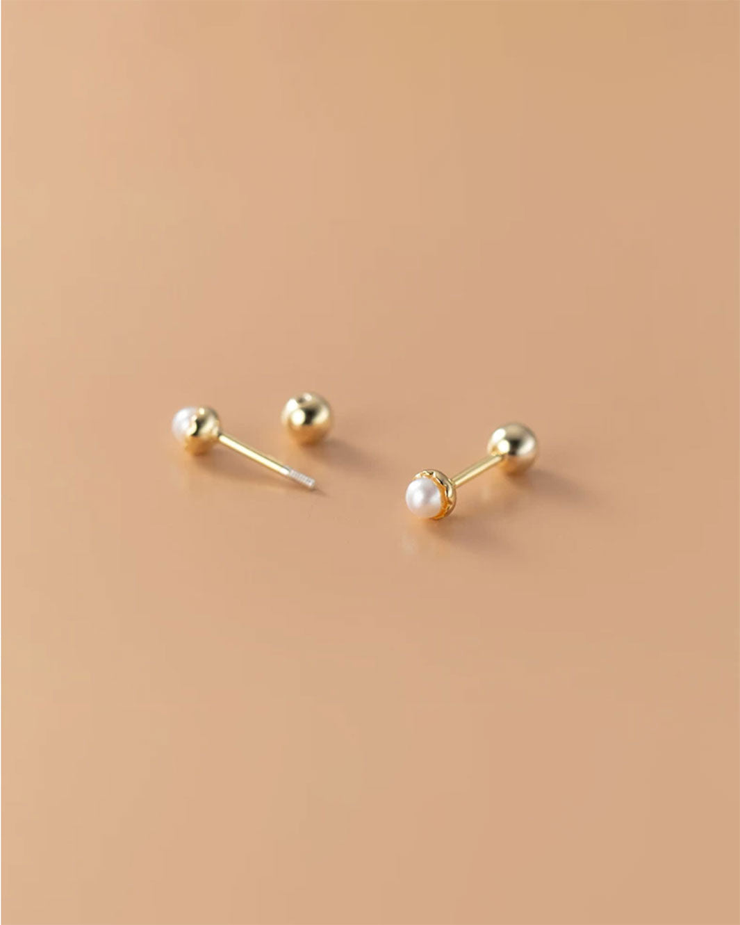 Pearl Barbell Earrings