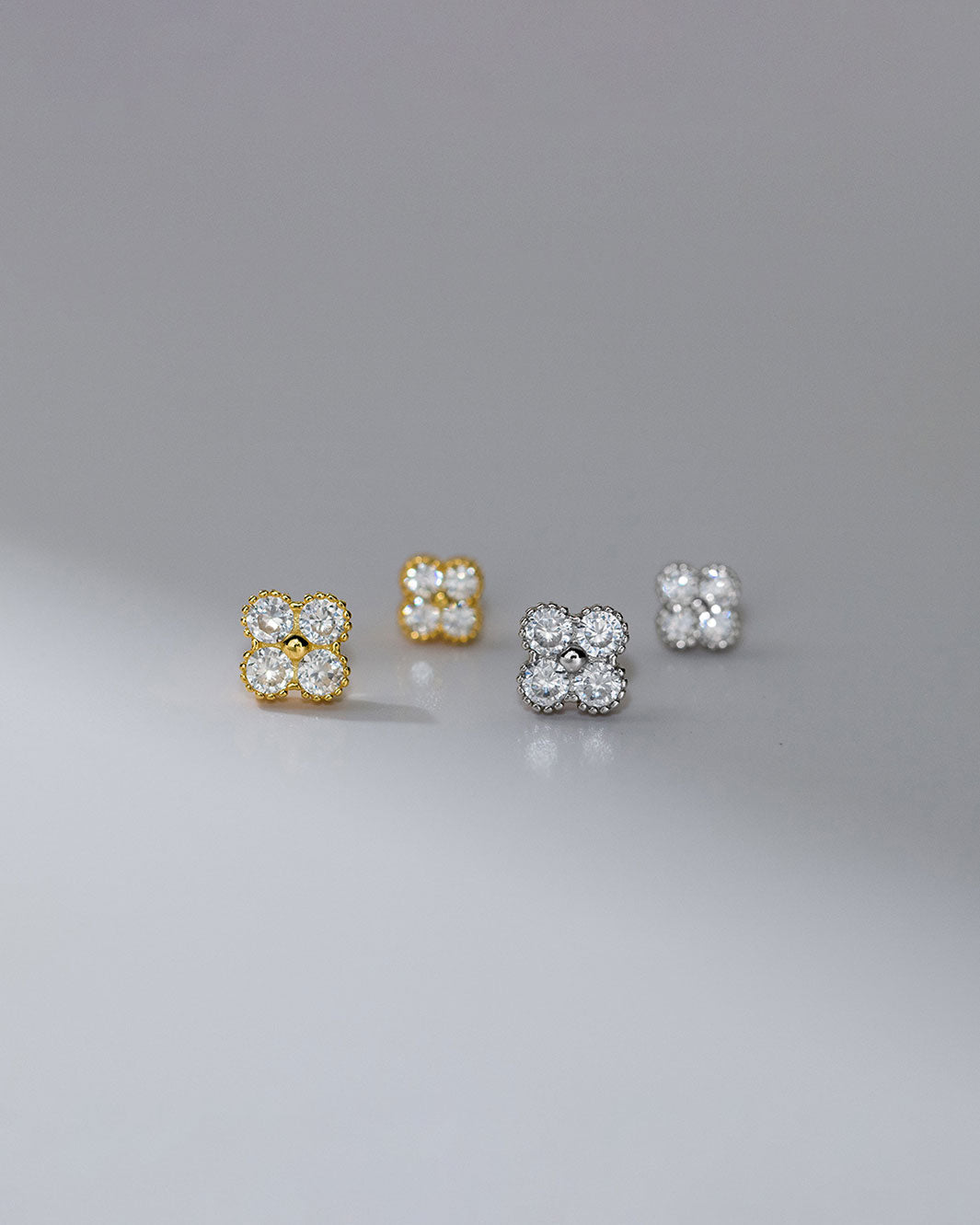 Liora Clover Barbell Earrings