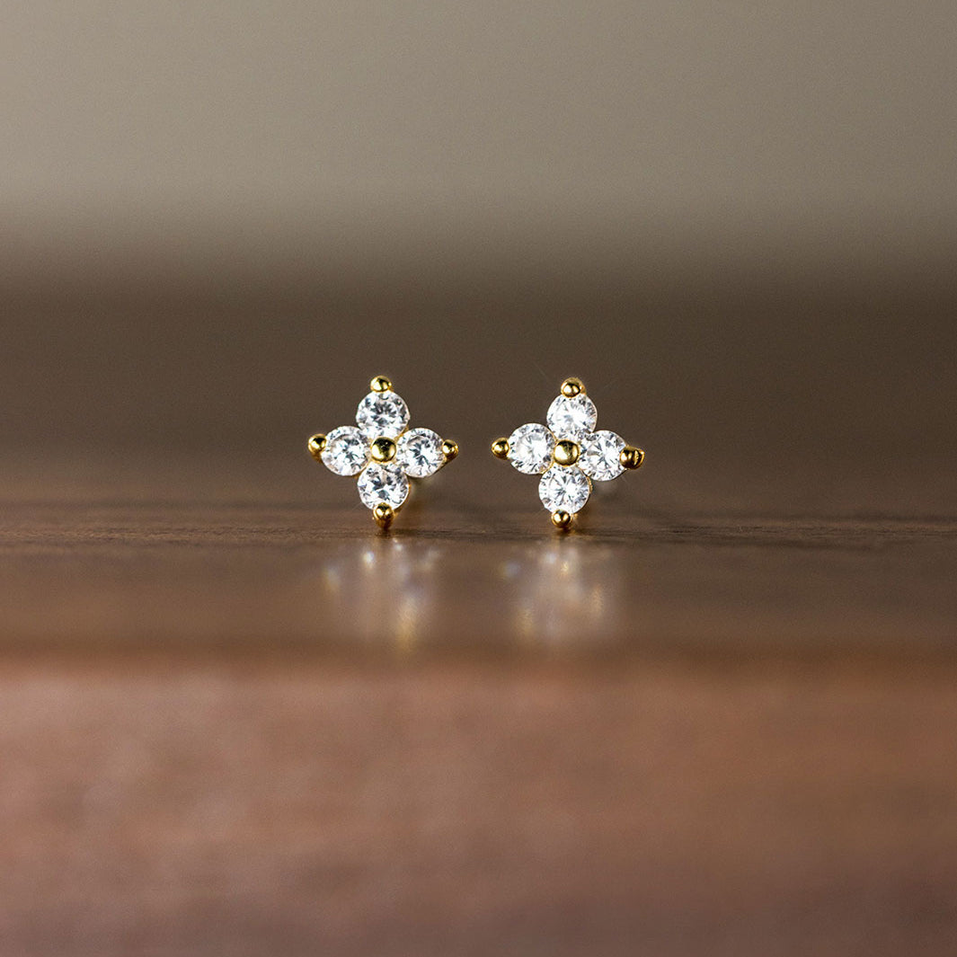 Cleo Clover Stud Earrings