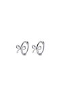 Nelly Ribbon Bow Hoop Earrings
