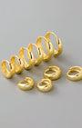 Round Tapered Hoop Earrings