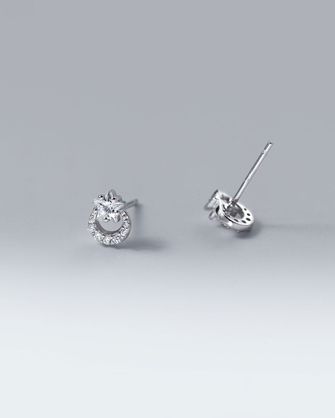 Starry Moon Stud Earrings