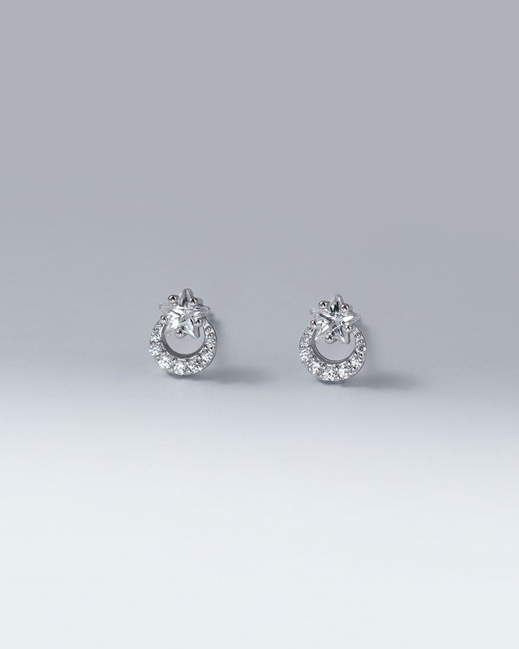 Starry Moon Stud Earrings