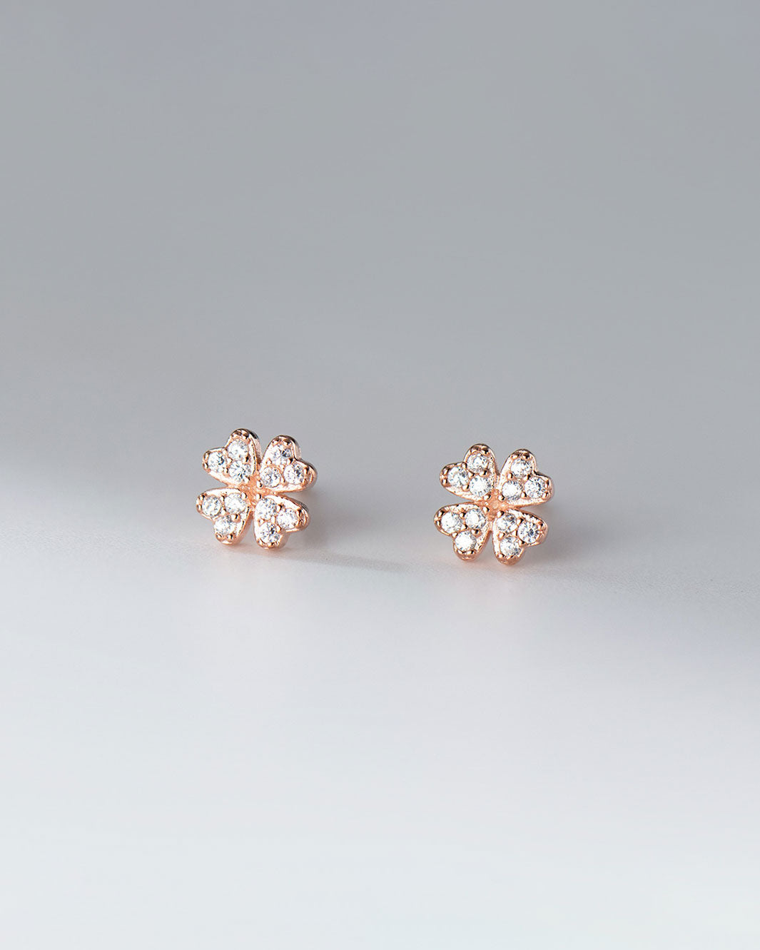 Pavé Clover Stud Earrings