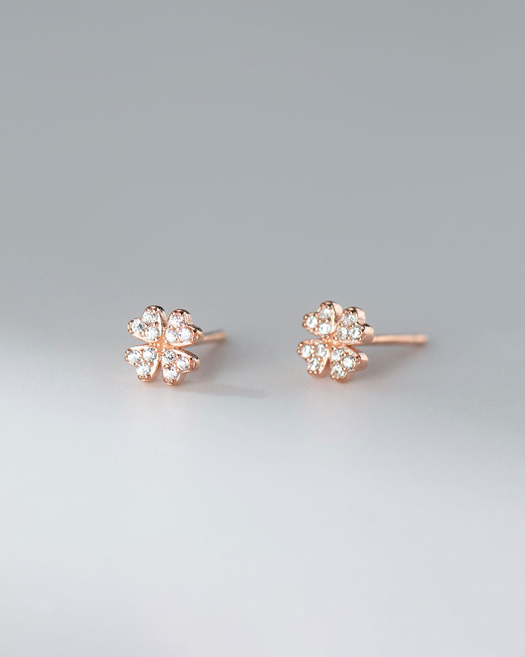 Pavé Clover Stud Earrings