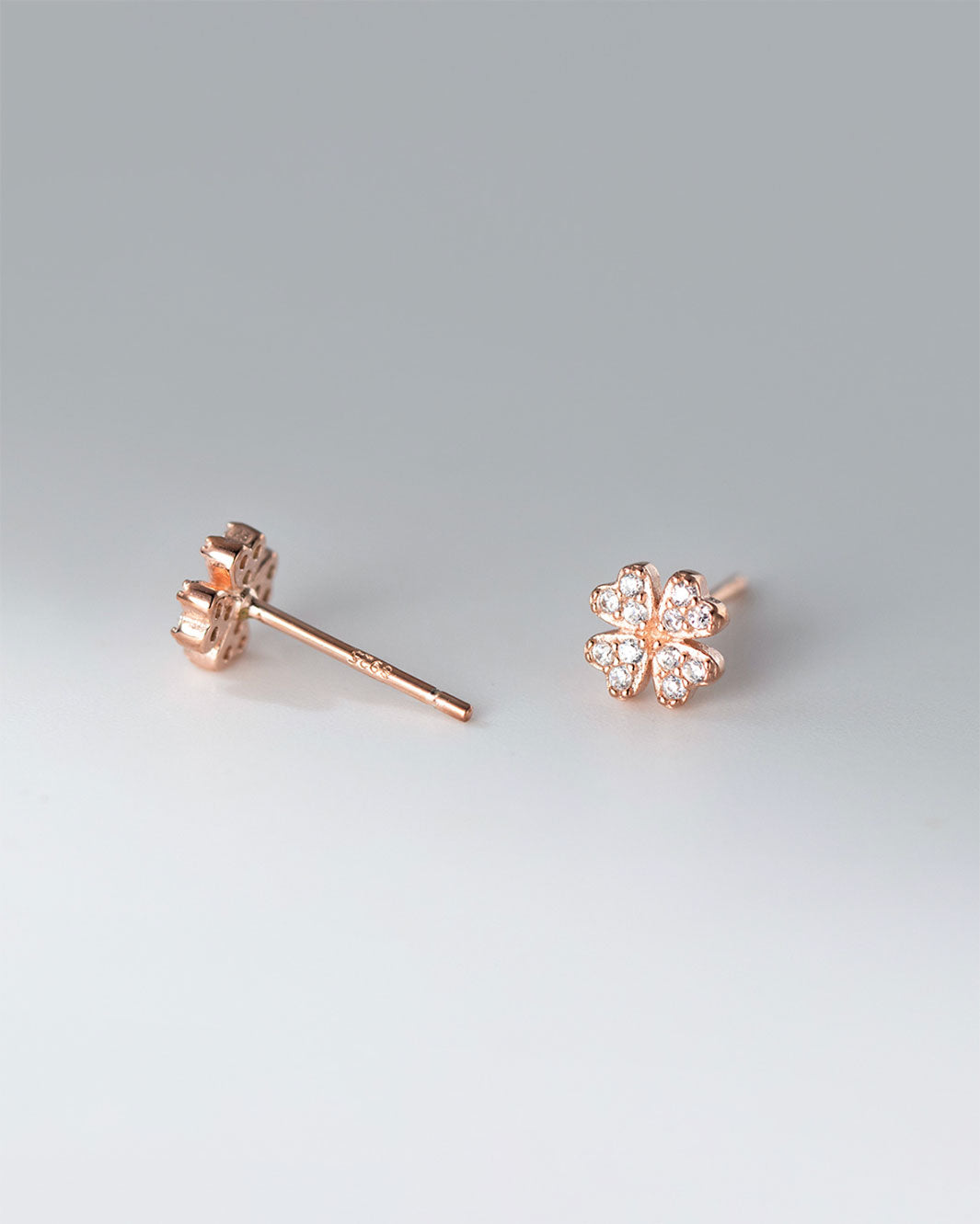 Pavé Clover Stud Earrings