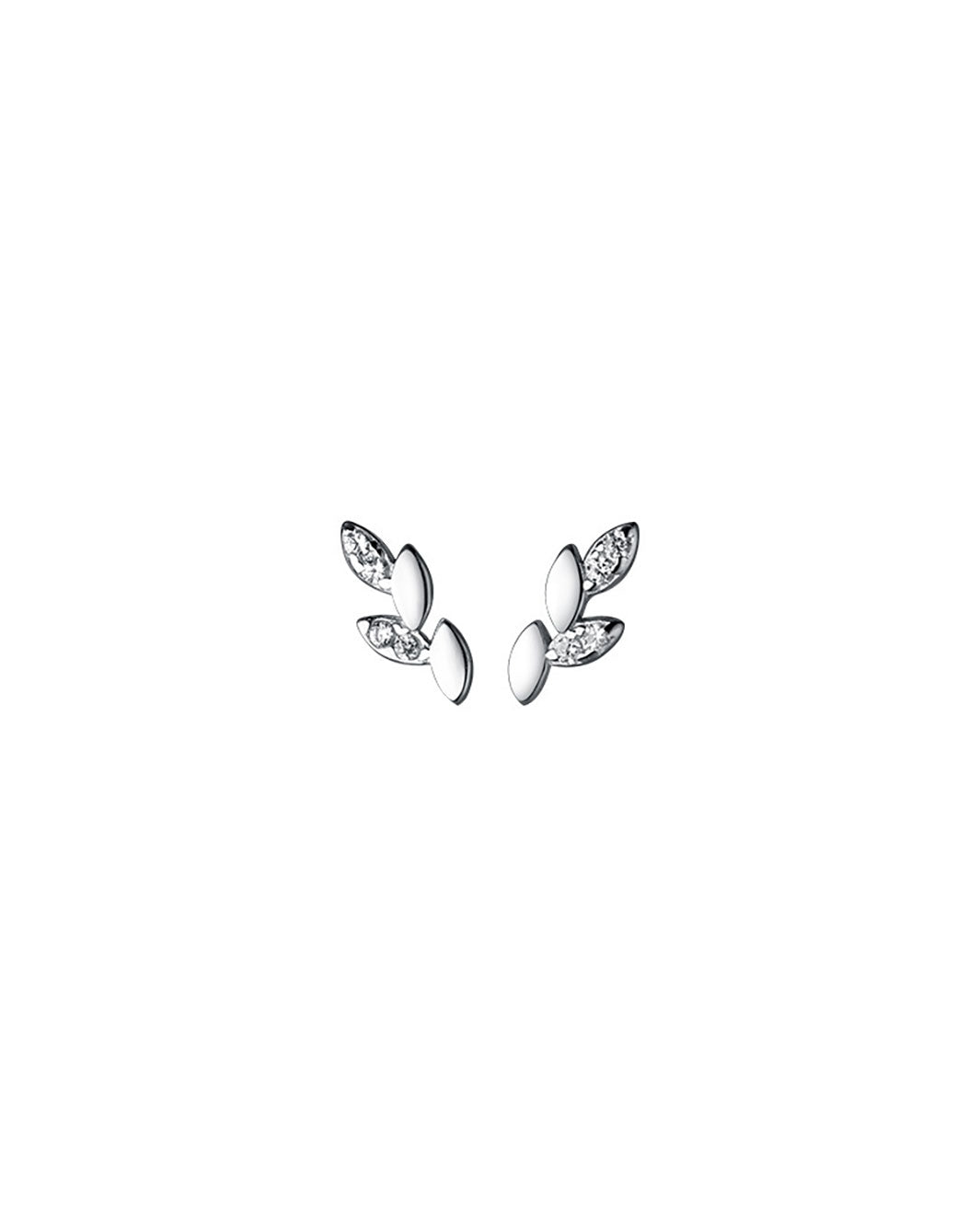 Olive Sprig Stud Earrings