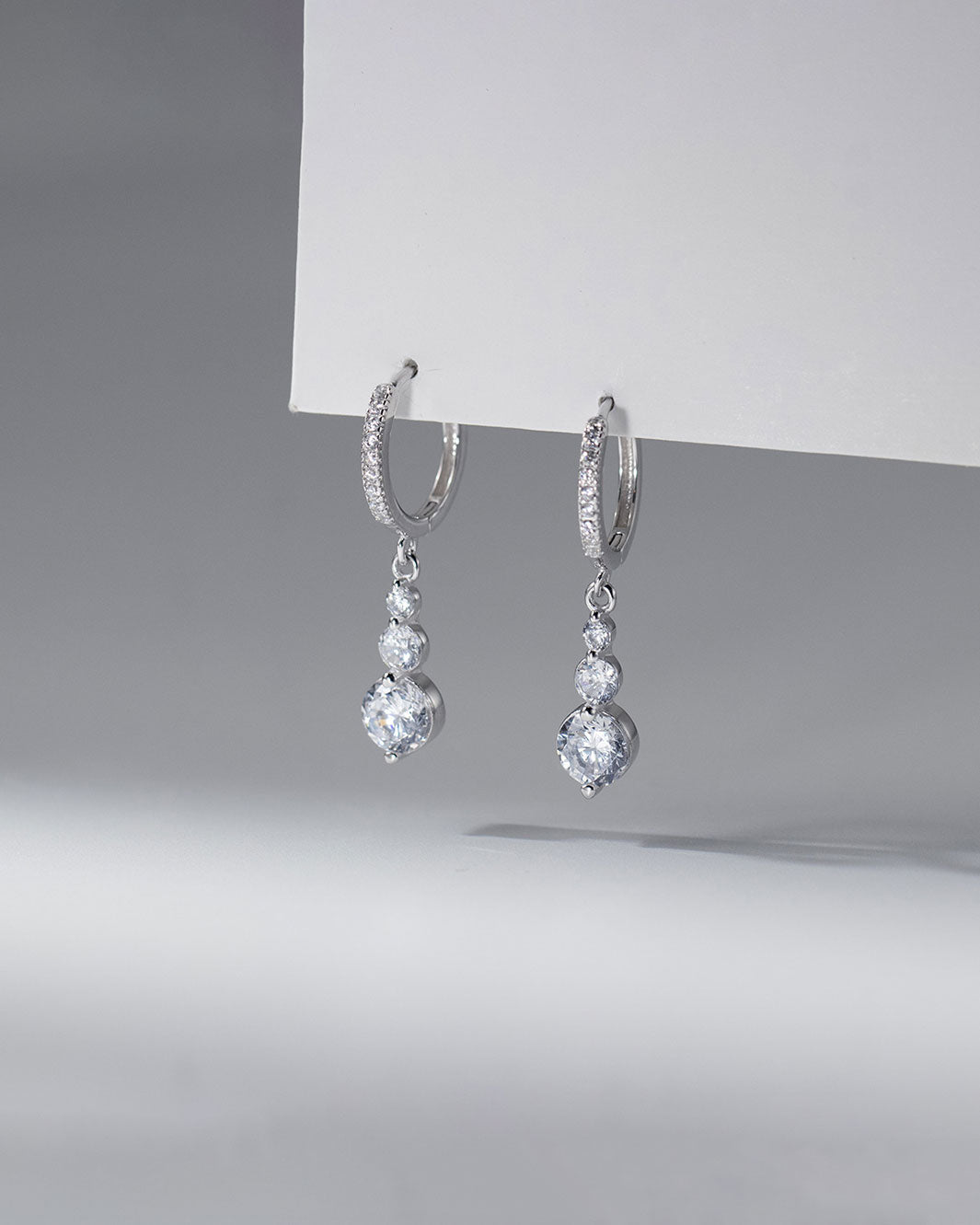 Olivia Trio Drop Hoop Earrings
