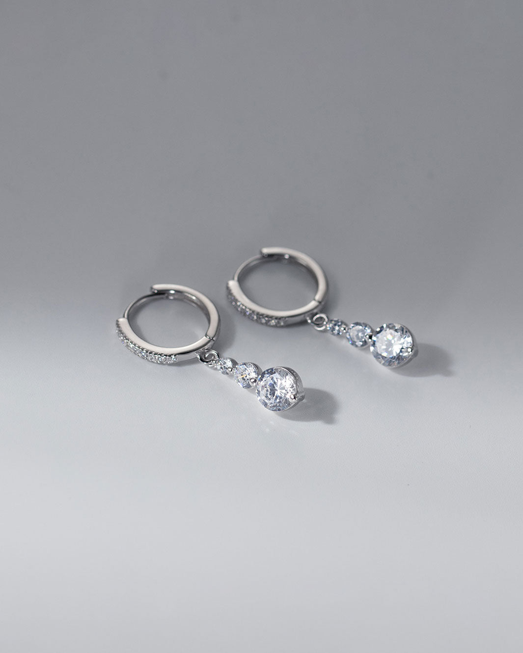 Olivia Trio Drop Hoop Earrings